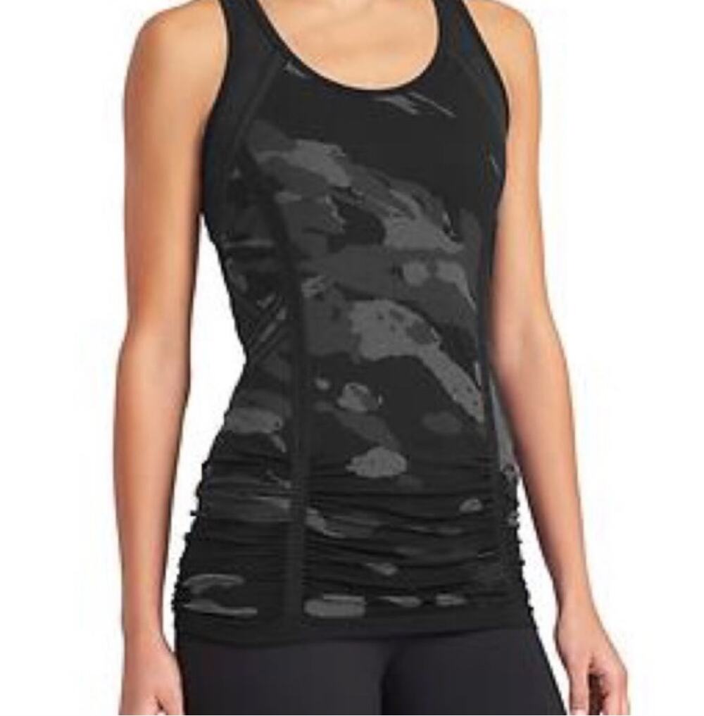 ATHLETA Sleeveless Scoop Neck Fastest Track Camo Print Tank Top Size XL